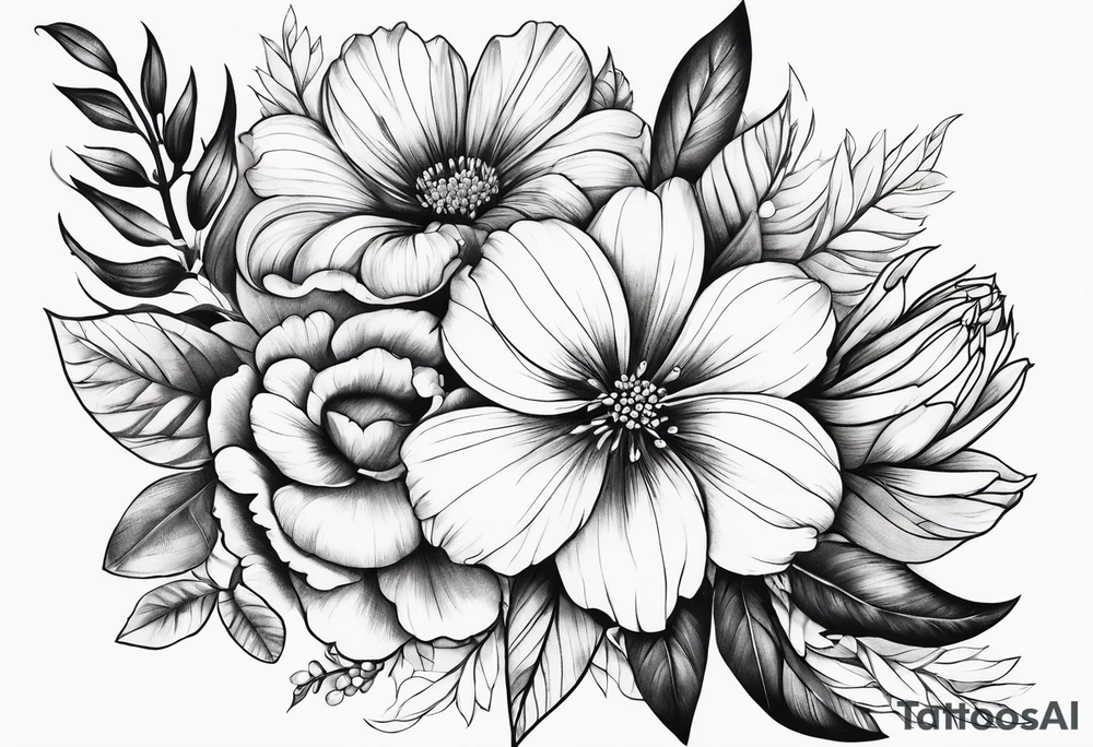 Floral sleeve tattoo idea