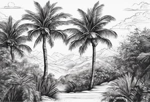 Palm trees, $ tattoo idea