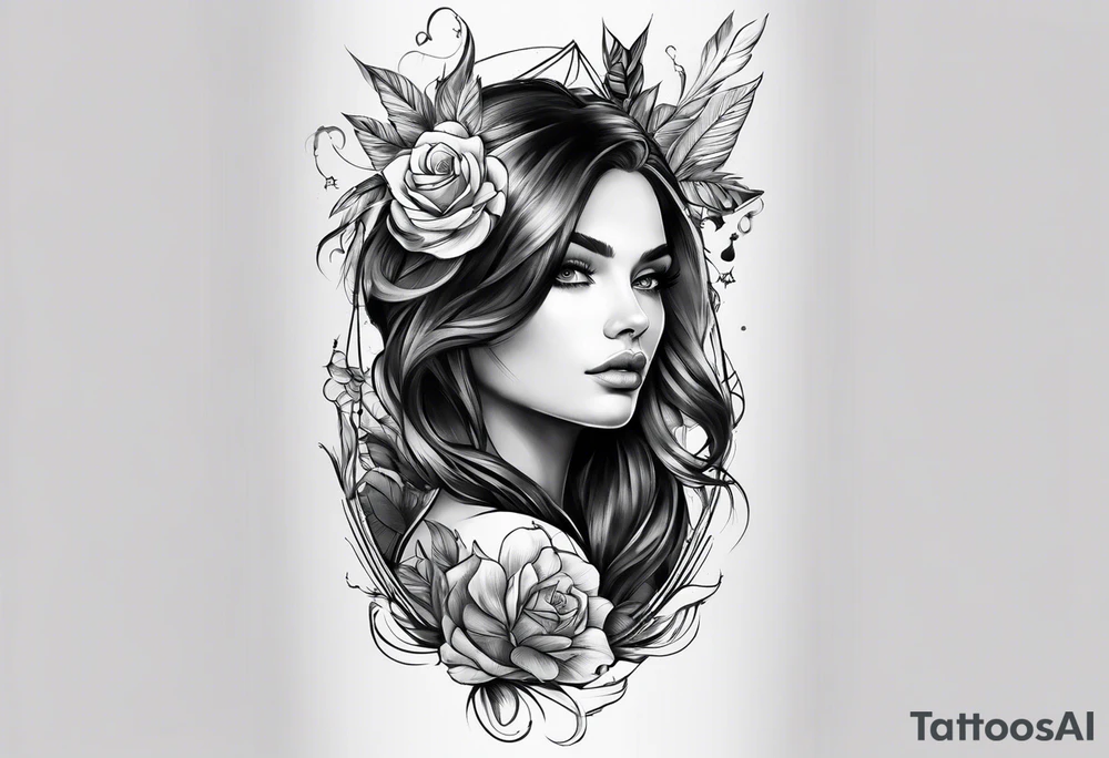 full sleeve sketch tattoo idea