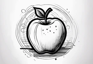 Apple, “Apple of my eye”, dad tattoo idea