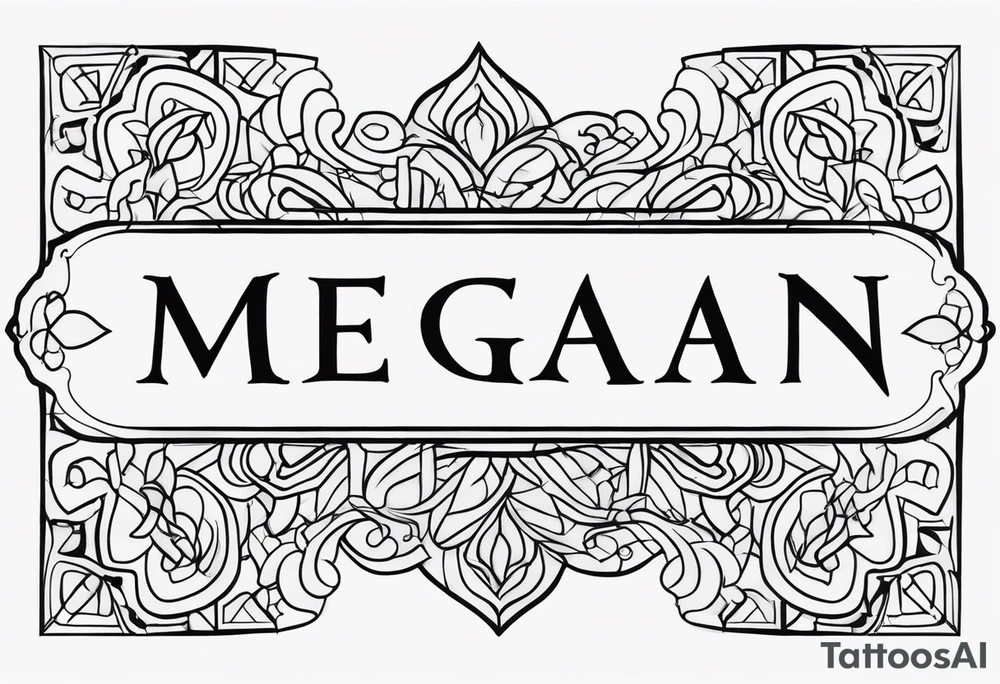 name Megan tattoo idea