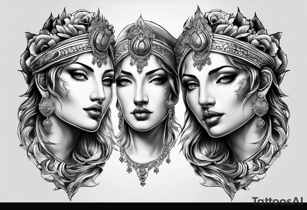 Statue kopf gerissen tattoo idea