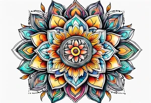 Mandala flower tattoo idea
