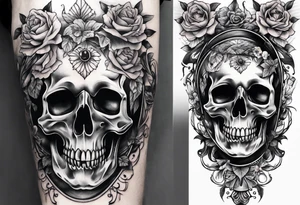 Memento mori sleeve tattoo design tattoo idea