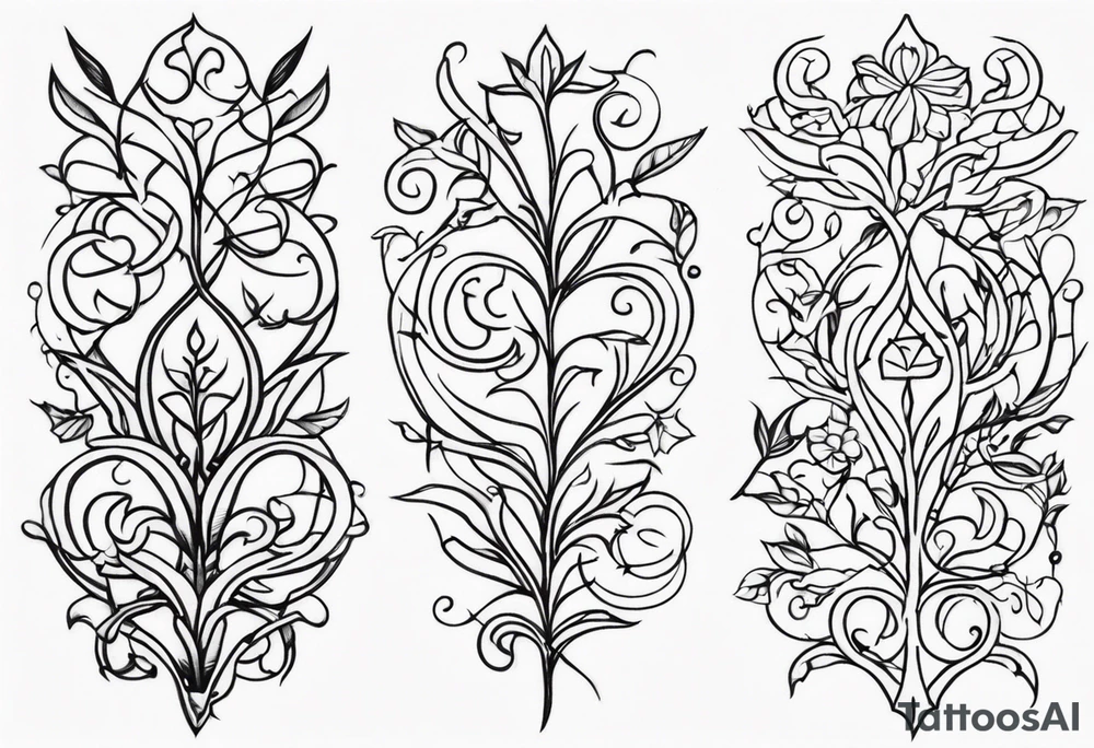 Long Vines tattoo idea