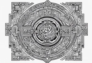 Walk in lifes labirinth tattoo idea