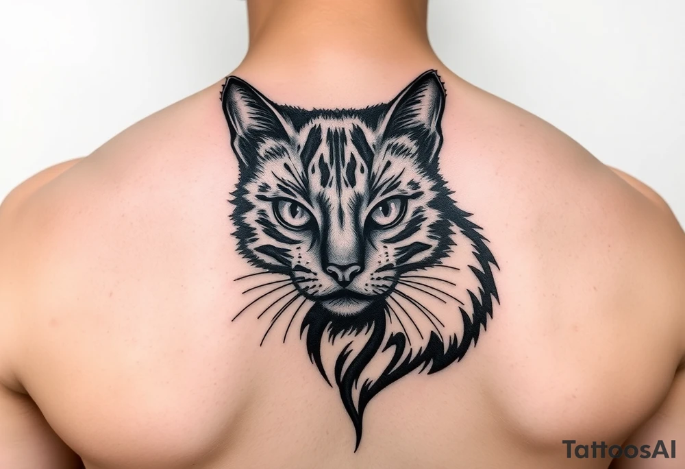 black cat tattoo idea