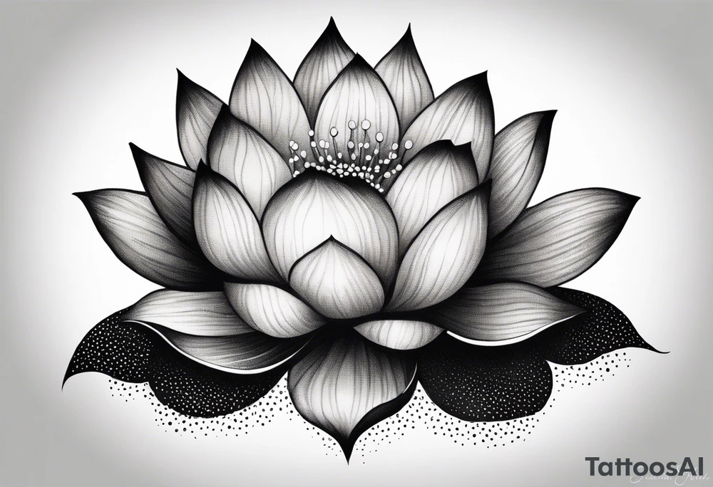 simple lotus
 flower tattoo idea