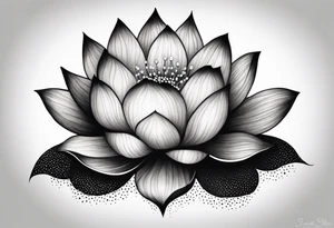 simple lotus
 flower tattoo idea