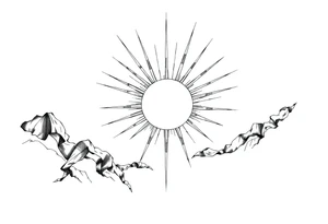 sunbeams in the sky tattoo idea