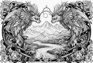 Books with fantasy creatures tattoo idea