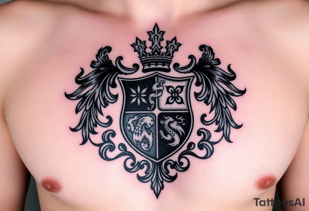 Smith, Irish family crest very intricate tattoo idea
