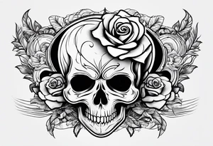 Solid thick lines.
Broken heart with skull.
Respect, honesty tattoo idea