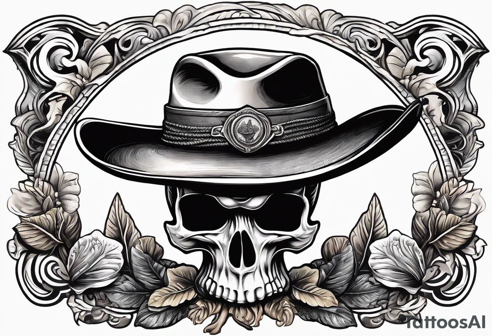 Psilocybin mushroom with a cowboy hat on tattoo idea