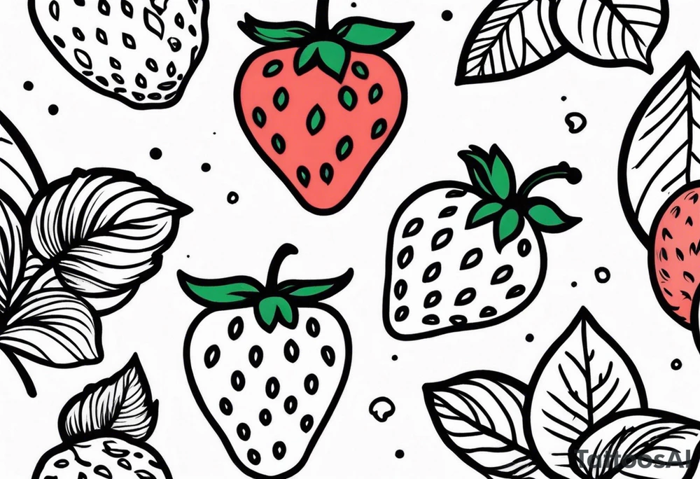 Strawberry tattoo idea