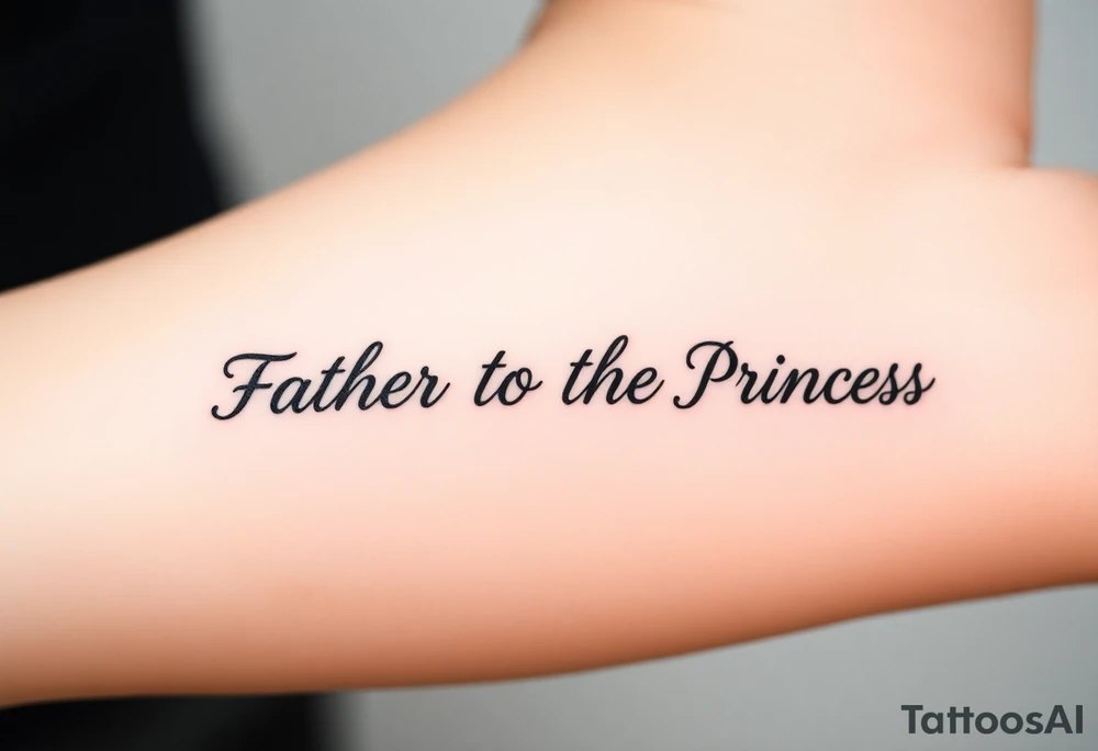 Father to the Princess tattoo idea