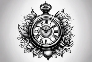 Grenade and clock tattoo idea