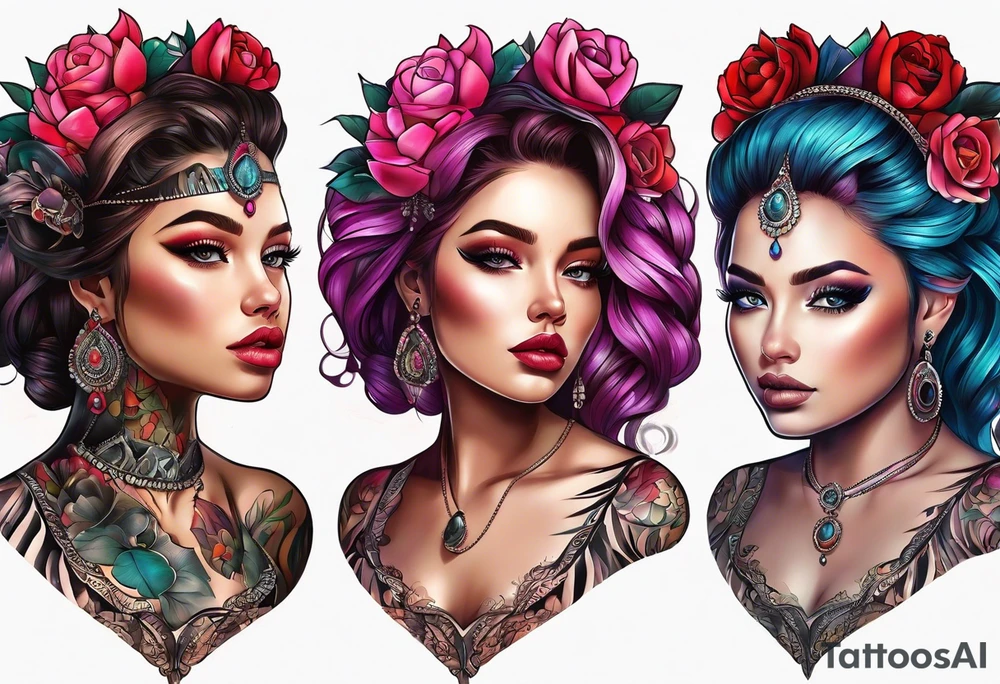 👑, 🎀, Darliyöna tattoo idea