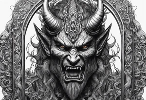 The demon enters the gate tattoo idea