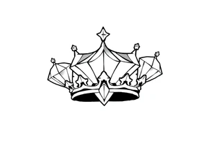 Crown diamonds tattoo idea