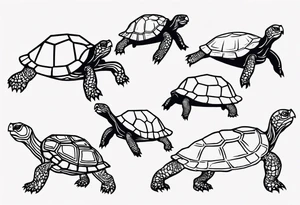 One line tortoise tattoo idea