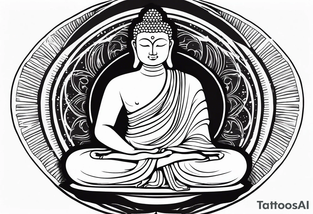 Serene Buddha tattoo idea