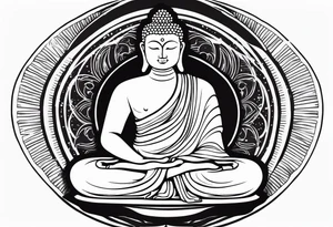 Serene Buddha tattoo idea