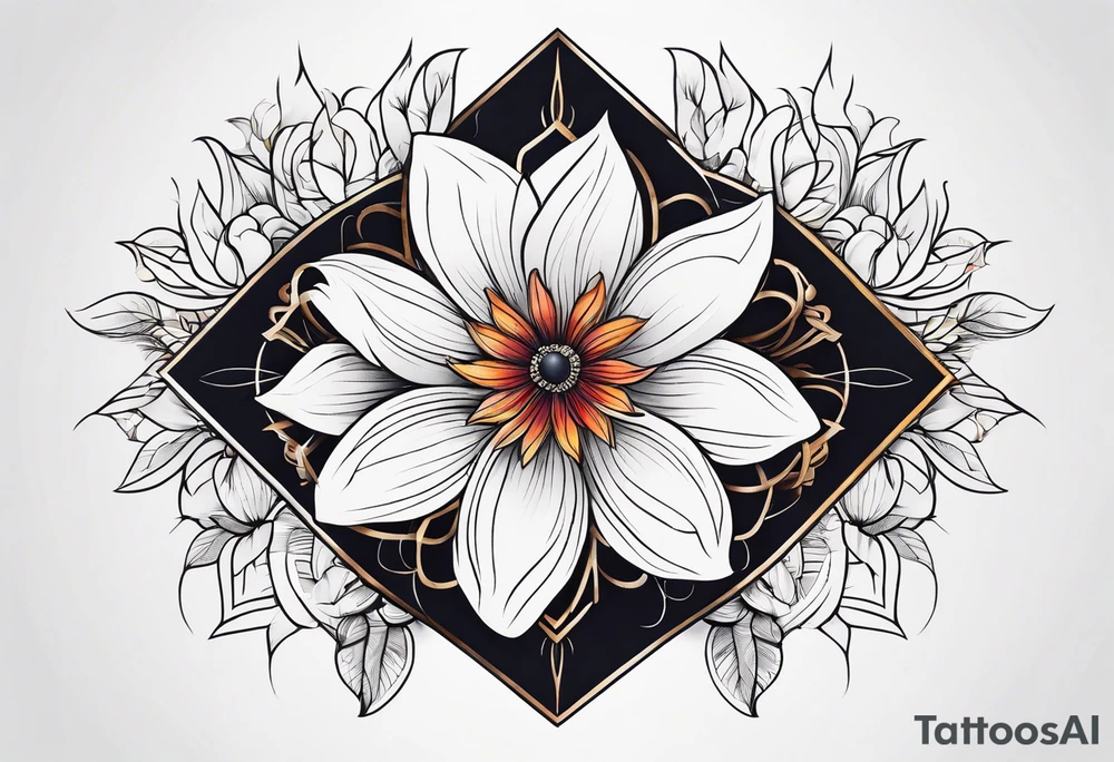 Minimalist flower tattoo idea