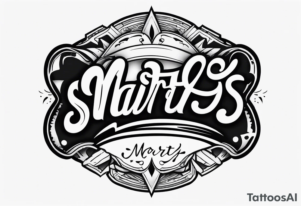 Tattoo logo saying«marty S» tattoo idea