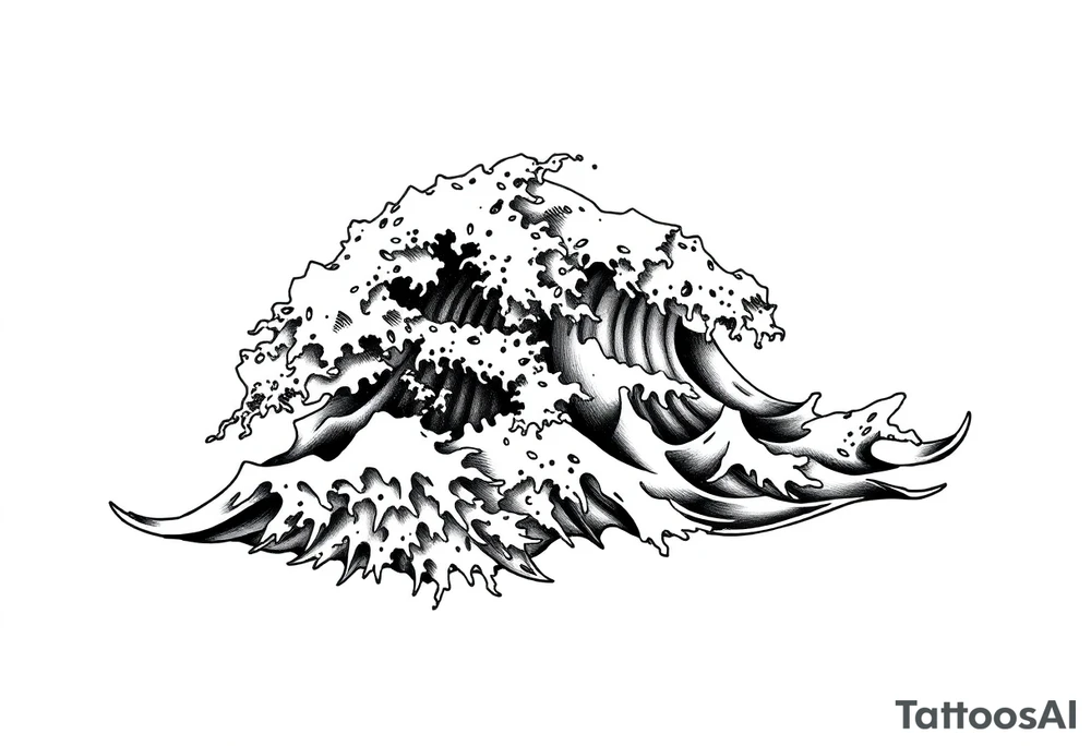 Roaming waves tattoo idea