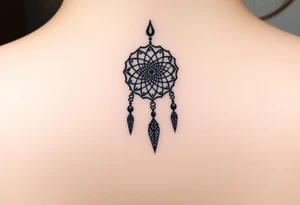Nia letters with a dreamcatcher tattoo idea
