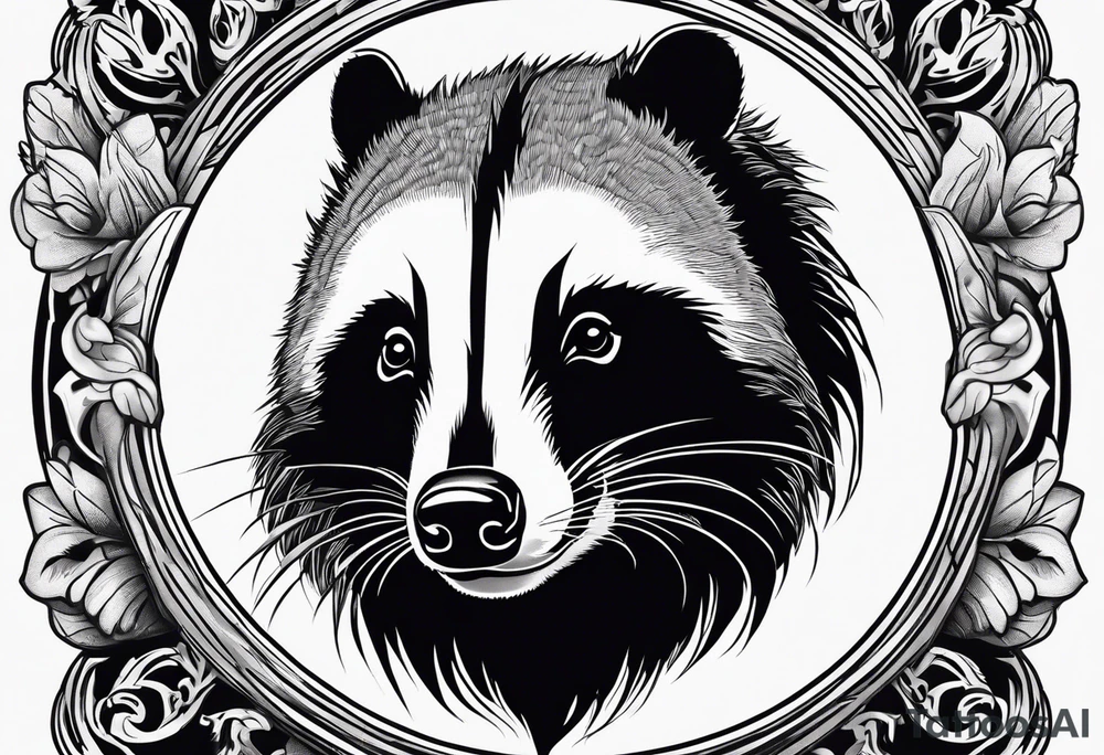 aggressive and killer badger/wolverine with cute face and some quotes tattoo idea aggressive and killer badger/wolverine with cute face and some quotes tattoo idea