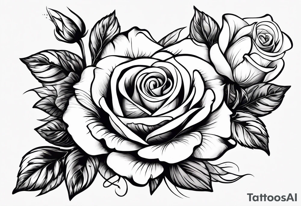 Weiße Taube mit Rose tattoo idea