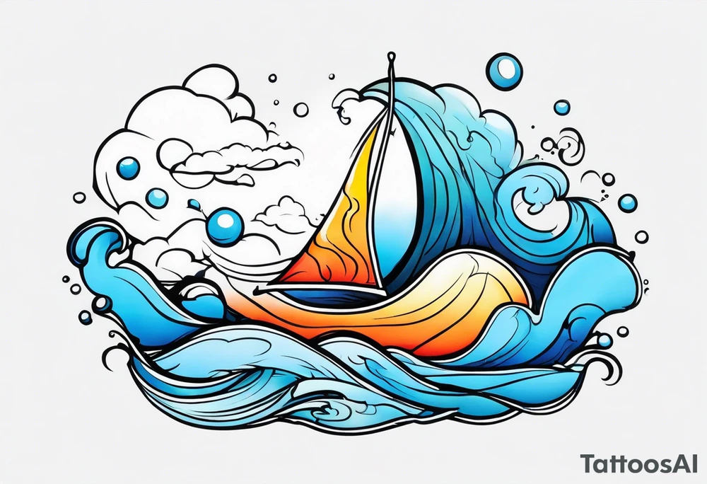 Spilled water tattoo idea