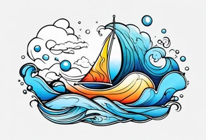 Spilled water tattoo idea