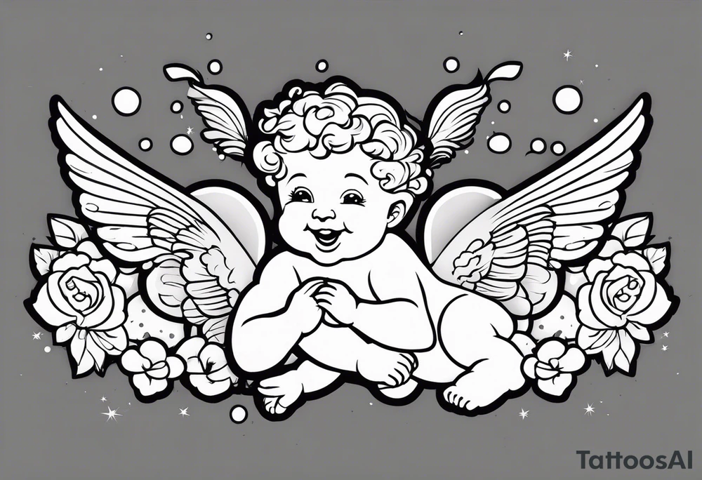 two cherubs tattoo idea