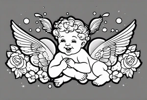 two cherubs tattoo idea