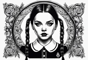 dark wednesday adams tattoo idea