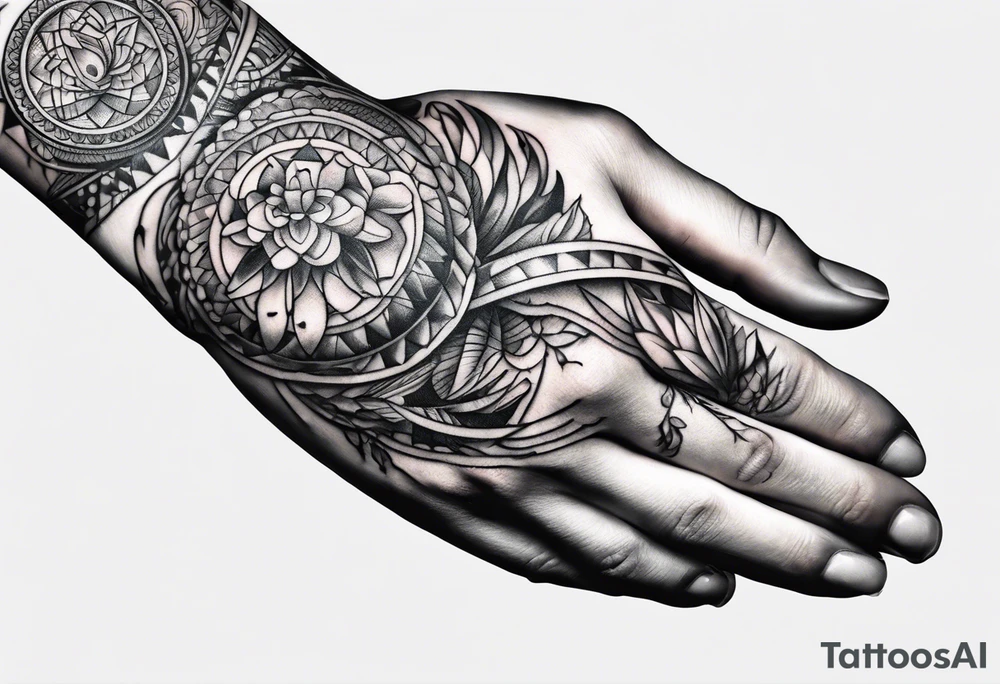 Creation of Adam hands tattoo idea