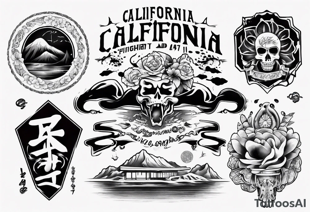 california and highway 1 tattoo idea