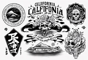 california and highway 1 tattoo idea