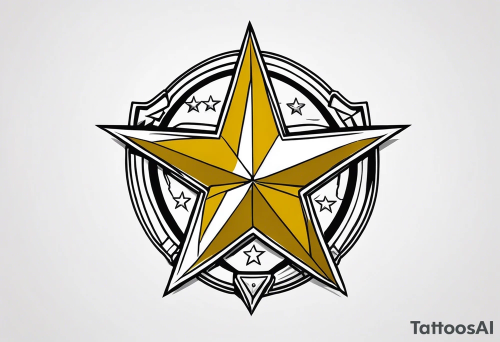 us army star tattoo idea