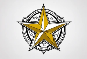 us army star tattoo idea