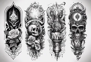 Light and dark sleeve tattoo idea