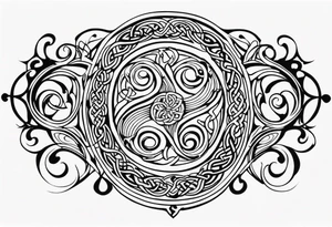 Celtic style bass clef tattoo idea