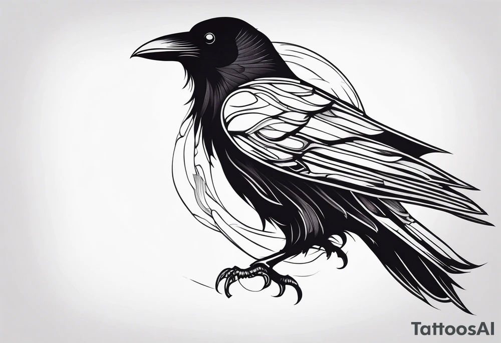 A raven tattoo idea
