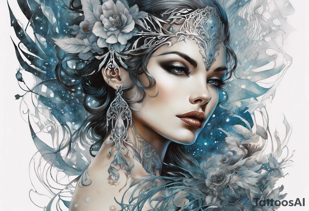 enchanted night by karol bak, intricate tattoo idea