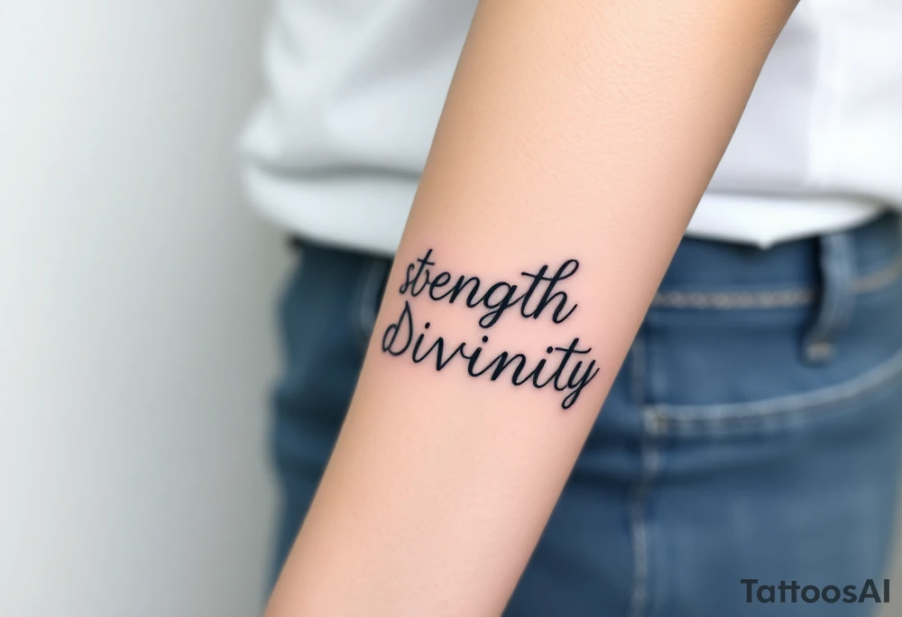 STRENGTH
DIVINITY tattoo idea