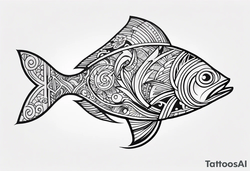 Polynesian fish hook tattoo tattoo idea