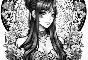 A black anime character tattoo idea